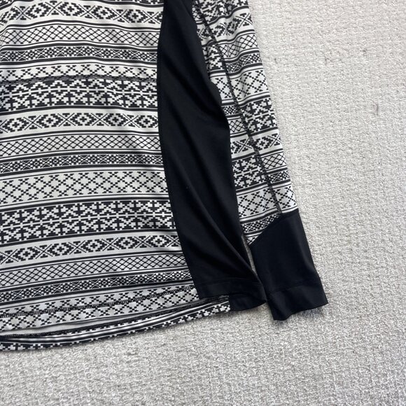 SWIX Base Layer Long Sleeve 1/2 Zip Wom L Nordic Pattern Black White Ski / Hke - Picture 4 of 13
